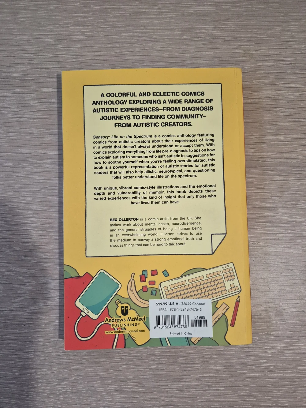 Sensory: Life on the Spectrum – Yellow Paperback Graphic Anthology